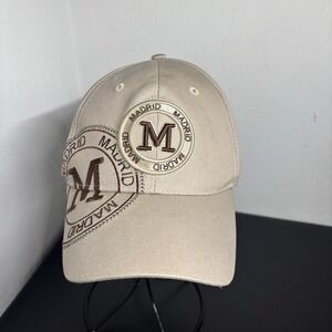 Robin Ruth Madrid Ball Cap Beige Snapback Embroidered Patch Hat Unisex Hook/Loop